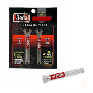 Piteira de Vidro Aleda Com 2 Unidades e Escova de Limpeza