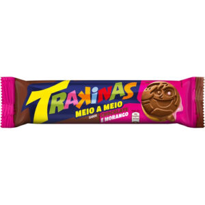 Biscoito Trakinas 126g - Chocolate e Morango