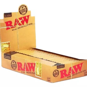 Caixa de Seda RAW Classic 1 1/4 Com 25 Unidades