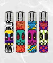 Isqueiro Recarregável Clipper Micro Unidade - Skull Life