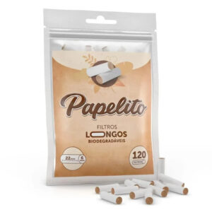 Filtro Papelito Biodegradável Longo 6mm com 120 unidades
