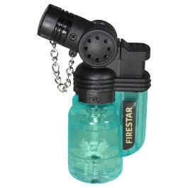 Isqueiro Mini Maçarico Firestar Jet Pistola Transparente FS-602/1CT - Verde Agua