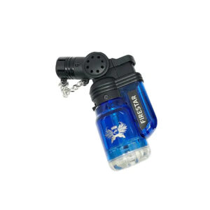 Isqueiro Mini Maçarico Firestar Jet Pistola Transparente FS-602/1CT - Azul