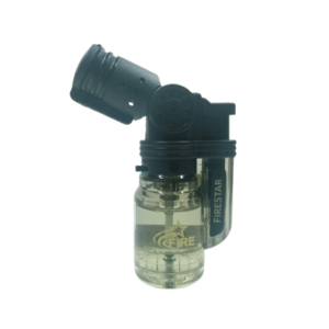 Isqueiro Maçarico Firestar 1 Chama Bico Móvel Transparente FS-610R/1CT - Preto