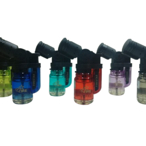 Isqueiro Maçarico Firestar 1 Chama Bico Móvel Transparente FS-610R/1CT