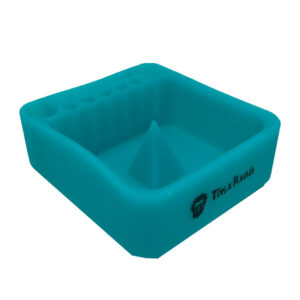 Cinzeiro de Silicone Tokahauu Quadrado Pequeno - Verde Agua