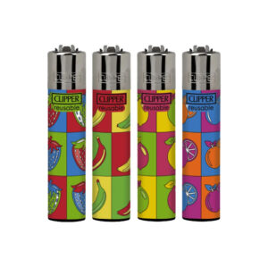 Kit 4 Unidades Isqueiro Recarregável Clipper Grande - Random Art 2