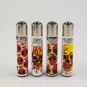 Isqueiro Recarregável Clipper Grande Unidade - Skull Fire