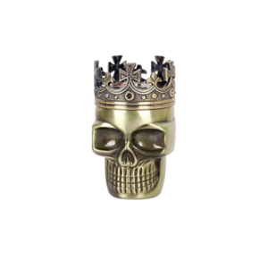 Dichavador de Metal Caveira King Skull 3 Partes - Dourado