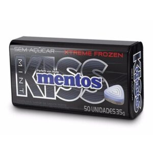 Pastilha Mentos Kiss Sem Açúcar 35g - Menta Forte