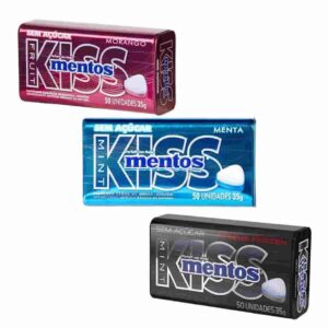 Pastilha Mentos Kiss Sem Açúcar 35g