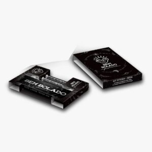 Piteira Bem Bolado de Vidro 6mm + Seda Premium 1 1/4 Large