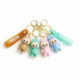 Chaveiro LABUBU Emborrachado com Alça de Pulso