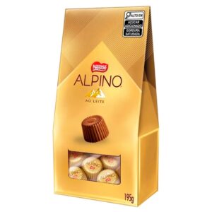 Bombom Alpino ao Leite Bag com 195g com 15 unidades