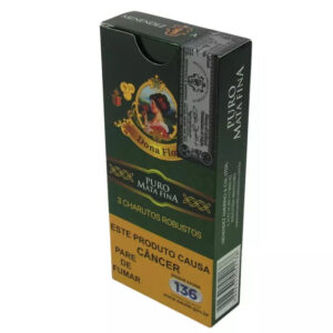 Caixa Charuto Dona Flor Puro Mata Fina Robusto Com 3 Unidades