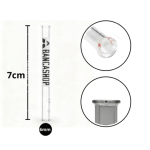 Piteira de Vidro A Banca Shop 6mm Bocal Round - 7cm