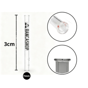 Piteira de Vidro A Banca Shop 7mm Bocal Round - 3cm