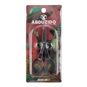 Tesoura de Metal Dobrável com Bico Redondo Abduzido - Prata