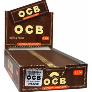 Caixa de Seda OCB Virgin Paper 1 1/4 com 25 Unidades