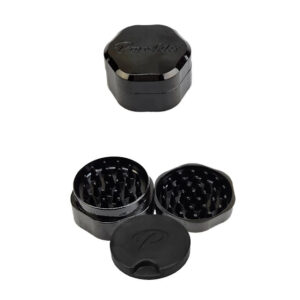 Dichavador Papelito de Policarbonato Solido 3 Partes - Preto