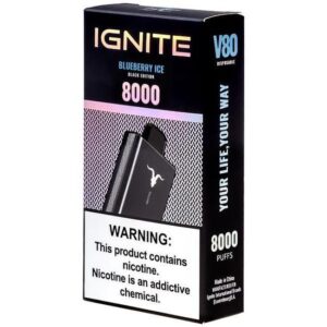 Pod Descartável Ignite V80 com 8000 Puffs - Blueberry Ice