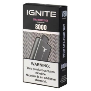 Pod Descartável Ignite V80 com 8000 Puffs - Strawberry Ice
