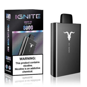 Pod Descartável Ignite V80 com 8000 Puffs - Grape Ice