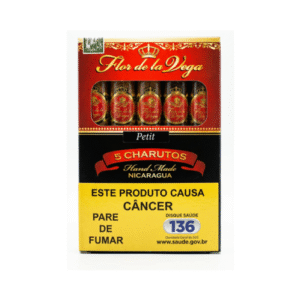 Caixa de Charuto Flor De La Vega Petit Robusto 5 Unidades