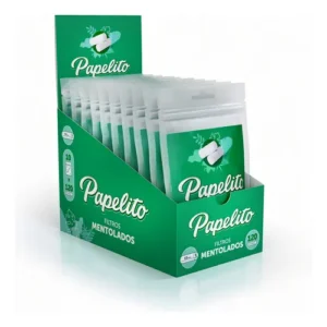 Caixa de Filtro Papelito Mentolado 6mm Com 10 Unidades