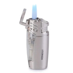 Isqueiro Maçarico Honest BCZ3032 3 Chamas - Prata