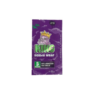 Seda Blunt King Herbal Wrap com 5 Folhas - Uva