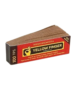 Piteira de Papel Yellow Finger Big Brown Red Com 100 Tips