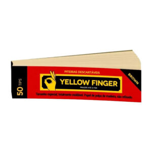 Piteira de Papel Yellow Finger Brown Red Com 50 Tips