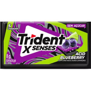 Chiclete Trident X Senses 8g - Acid Blueberry