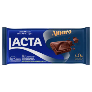 Barra de Chocolate Lacta 80g - Amaro