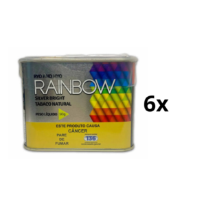 Atacado 6x Lata de Tabaco Rainbow Silver Bright 50g