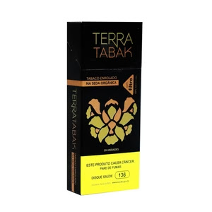 Cigarro Bolado Terra Tabak com 20 Cigarros - Seda Brown, Tradiconal