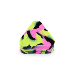 Container de Silicone Squadafum - Triangular - Rosa, Preto e Verde