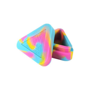 Container de Silicone Squadafum - Triangular - Azul, Amarelo e Rosa