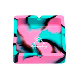 Cinzeiro de Silicone Squadafum Quadrado - Rosa, Verde Agua e Preto