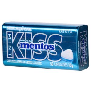 Pastilha Mentos Kiss Sem Açúcar 35g - Menta