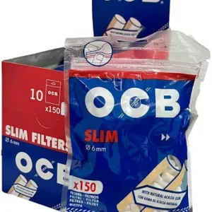 Caixa de Filtro OCB SLIM GOMMED 6,00mm Com 150 Unidades