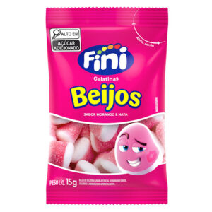 Bala Gelatina Fini 15g - Beijos