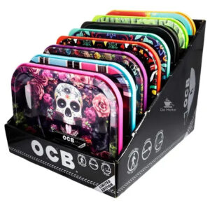 Bandeja De Metal OCB Rolling Tray Pequena Com Tampa