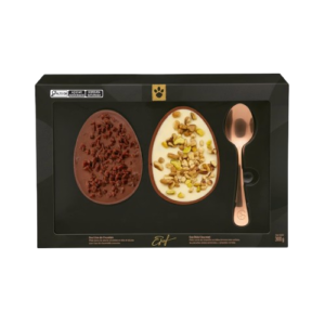 Ovo de Chocolate Com Colher Duo Licor de Chocolate e Dubai Gourmet