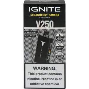 Pod Descartável Ignite V250 com 25000 Puffs - Strawberry Banana