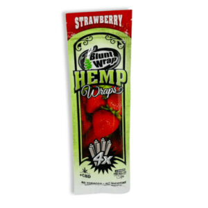 Seda Blunt Wrap Hemp 4x Com 4 Folhas - Morango