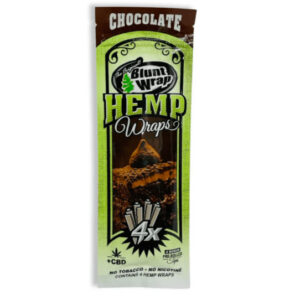 Seda Blunt Wrap Hemp 4x Com 4 Folhas - Chocolate