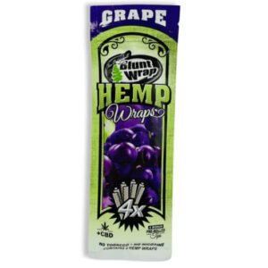 Seda Blunt Wrap Hemp 4x Com 4 Folhas - Uva