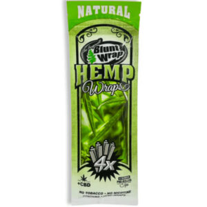 Seda Blunt Wrap Hemp 4x Com 4 Folhas - Natural